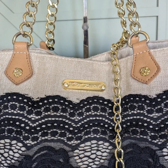 Betsey Johnson Floral Lace Tote Bag - Picture 8 of 12